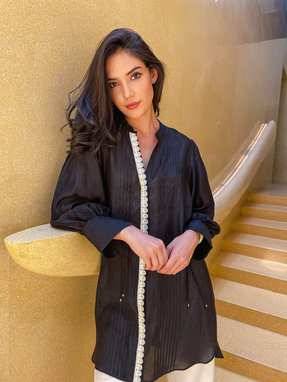 Black Pintuck Kurta 2