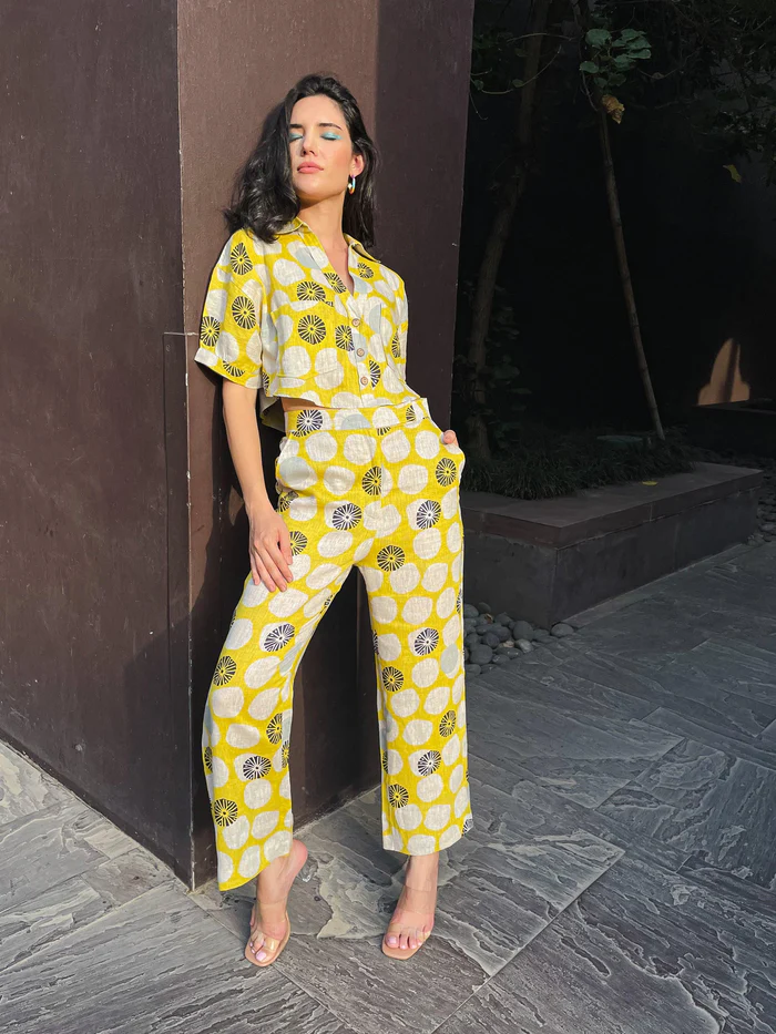 Daffodil Printed Linen Co-ord Set 1