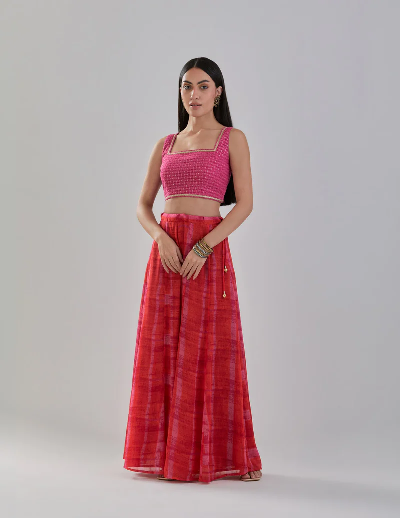 Gerua Georgette Sharara Set With Cape 3