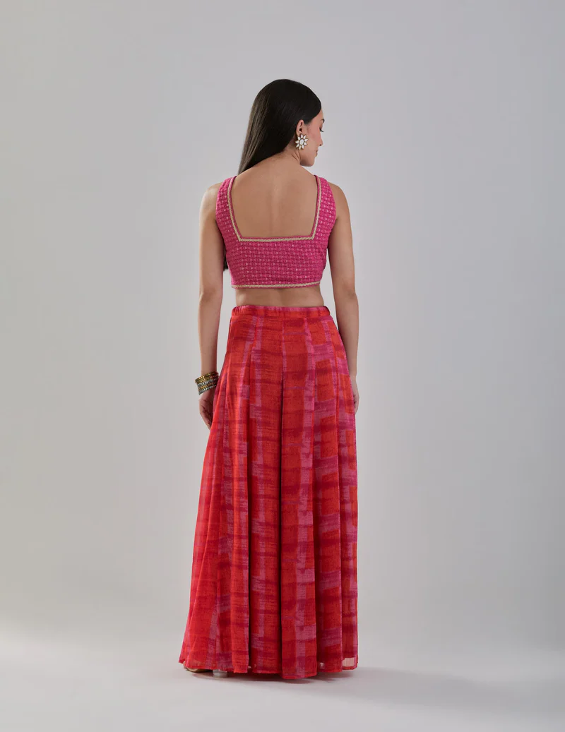 Gerua Georgette Sharara Set With Cape 4