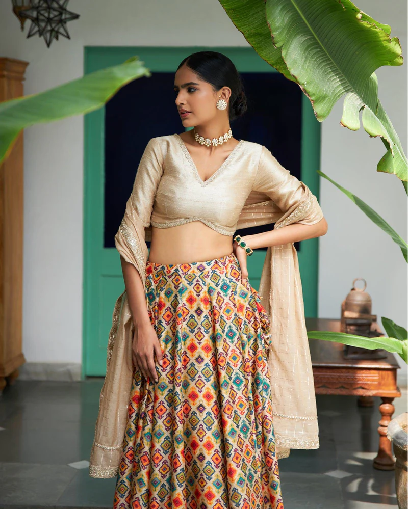 Husn Chanderi Lehenga Set 2